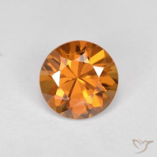1.58ct 天然 中橙 锆石, 圆形的, VVS-VS