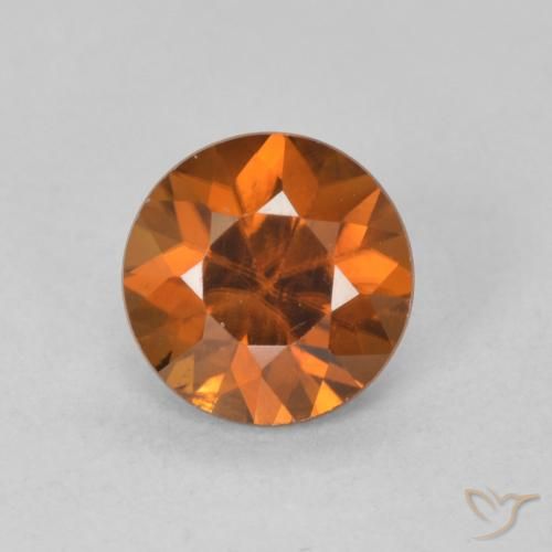 1.21ct 天然 Medium Dark-Orange 锆石, 圆形的, VVS-VS