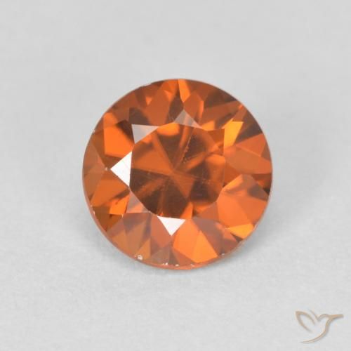 1.20ct 天然 Medium Dark-Orange 锆石, 圆形的, VVS-VS