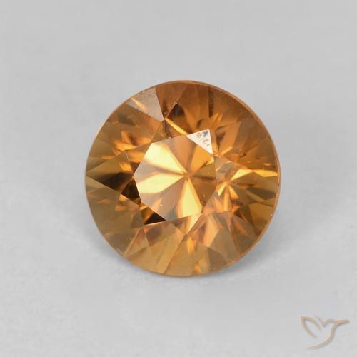 2.02ct 天然 深橙色 锆石, 圆形的, VVS-VS