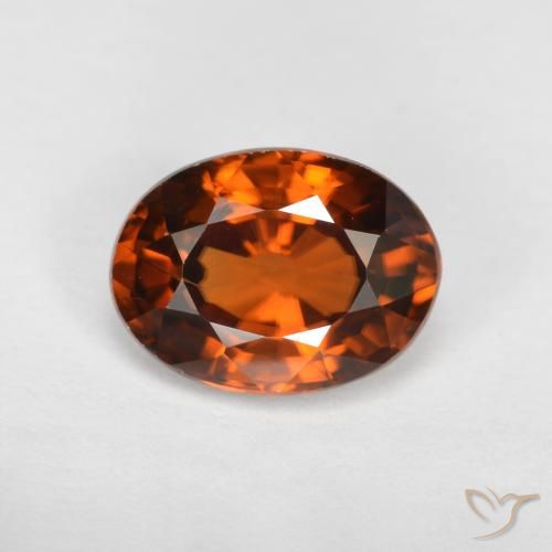 1.75ct 天然 深橙色 锆石, 椭圆形, VVS-VS