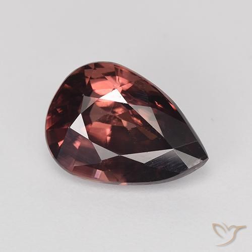 2.98ct 天然 酒红色 锆石, 梨形, VVS-VS
