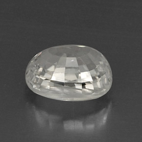 8.64克拉天然白色锆石，椭圆形切割，11.6×9.1毫米，VVS