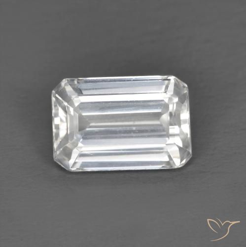 1.45ct 天然 白色 锆石, 祖母绿式切割, VVS-VS