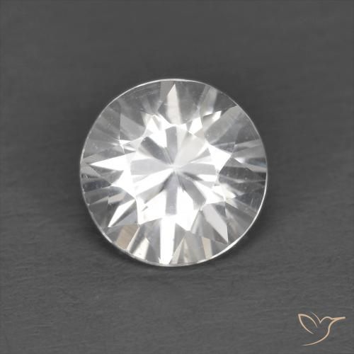 1.24ct 天然 白色 锆石, 圆形的, VS