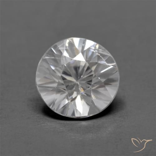 1.26ct 天然 白色 锆石, 圆形的, VS