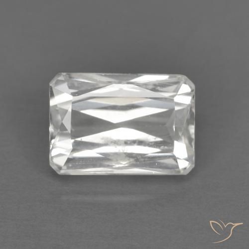 1.75ct 天然 白色 锆石, 祖母绿式切割, VVS-VS