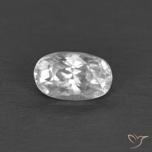 0.50ct 天然 白色 锆石, 椭圆形, VVS-VS