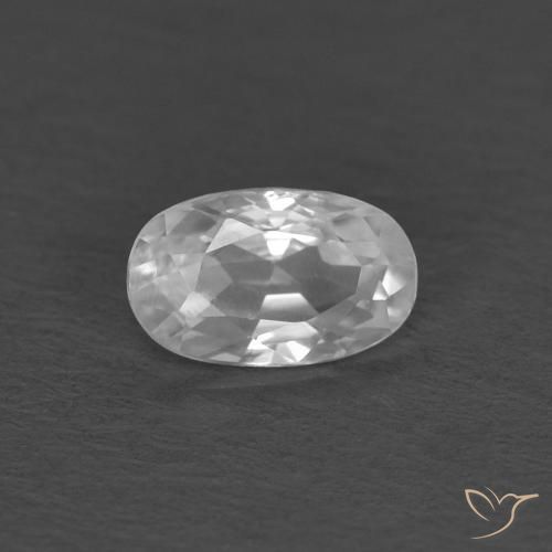 0.40ct 天然 白色 锆石, 椭圆形, VVS
