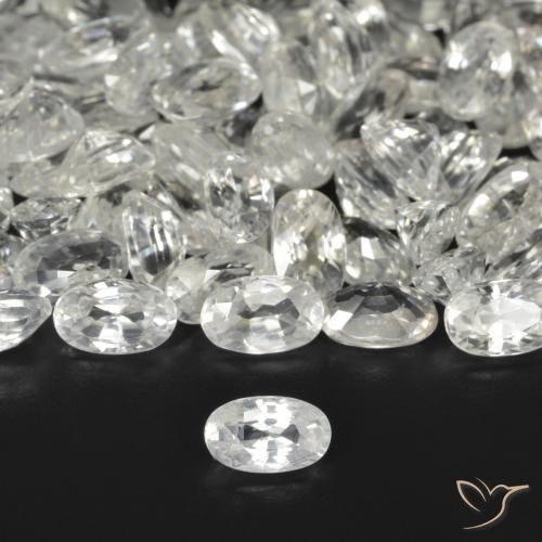 0.39ct 天然 暖白 锆石, 椭圆形, VVS-VS