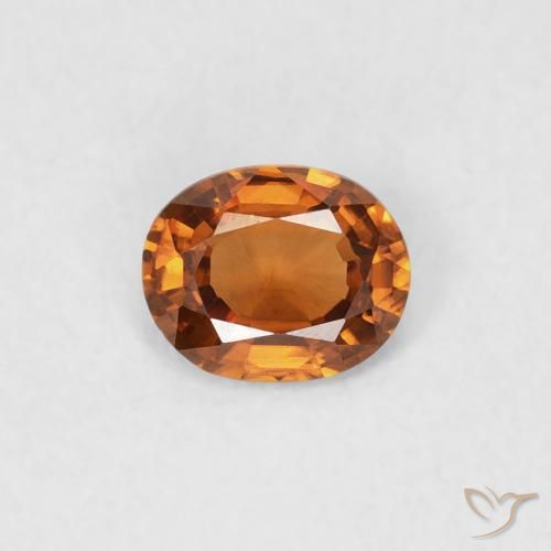 0.45ct 天然 土橙 锆石, 椭圆形, VVS