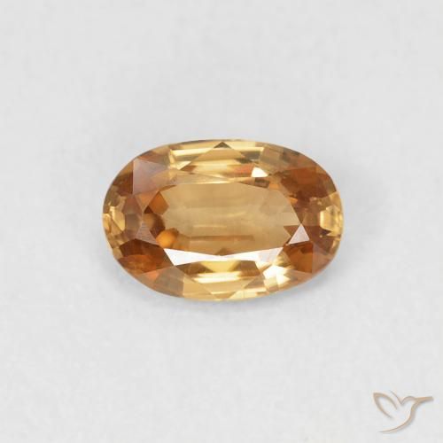 0.65ct 天然 棕橙色 锆石, 椭圆形, VVS