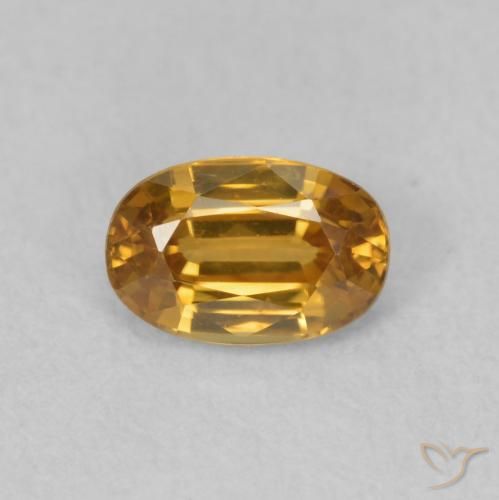 0.78ct 天然 深橙色 锆石, 椭圆形, VVS-VS