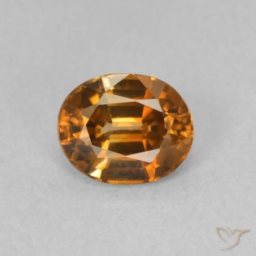 1.06ct 天然 土橙 锆石, 椭圆形, VVS-VS