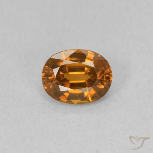0.63ct 天然 中橙 锆石, 椭圆形, VVS-VS