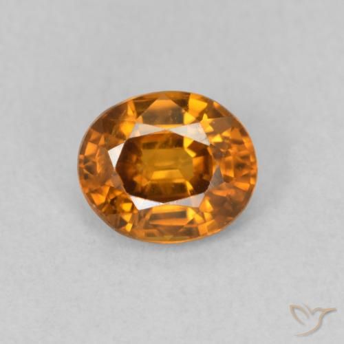 0.98ct 天然 中橙 锆石, 椭圆形, VVS-VS