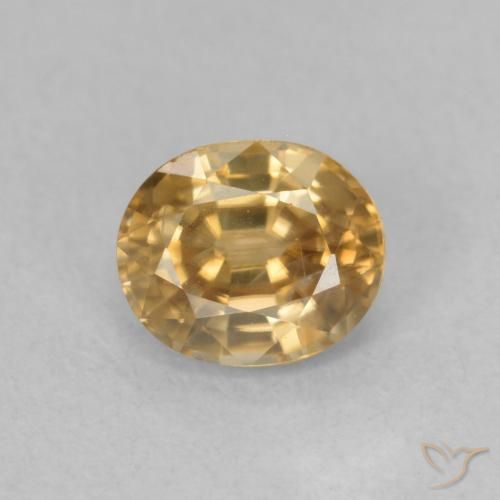 1.00ct 天然 香槟酒 锆石, 椭圆形, VS