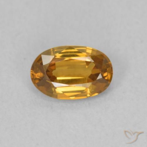 0.63ct 天然 中橙 锆石, 椭圆形, VVS-VS