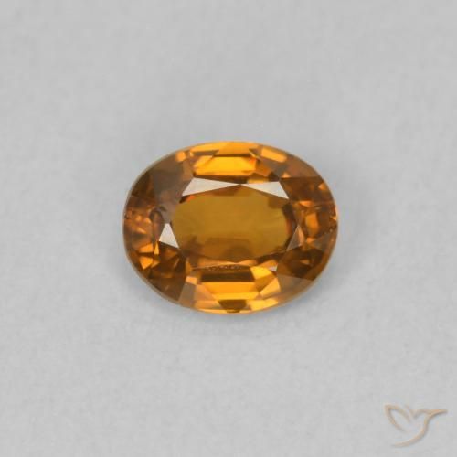 0.50ct 天然 中橙 锆石, 椭圆形, VVS-VS