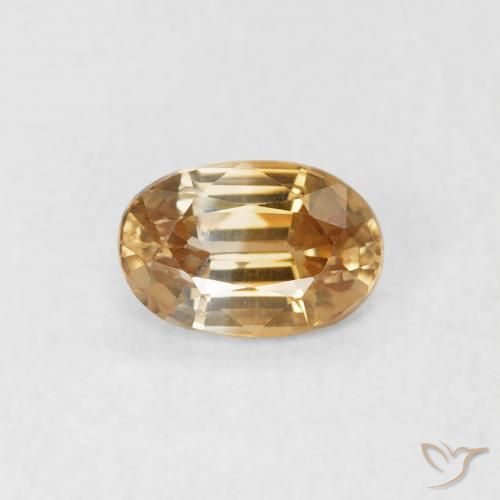 0.72ct 天然 金桃 锆石, 椭圆形, VVS-VS