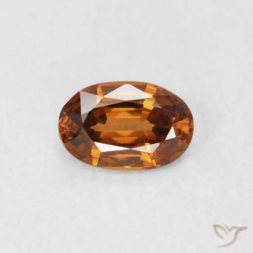 0.66ct 天然 土橙 锆石, 椭圆形, VS