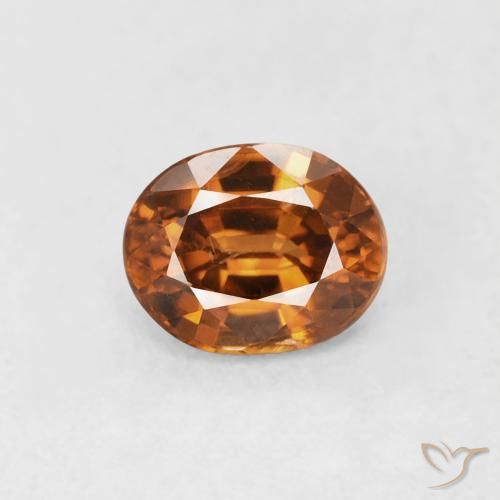 1.01ct 天然 土橙 锆石, 椭圆形, VS