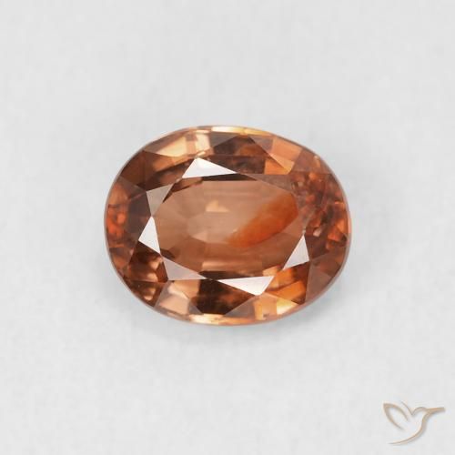 1.02ct 天然 深橙色 锆石, 椭圆形, VS