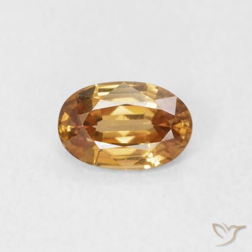 0.69ct 天然 锈橙 锆石, 椭圆形, VVS-VS