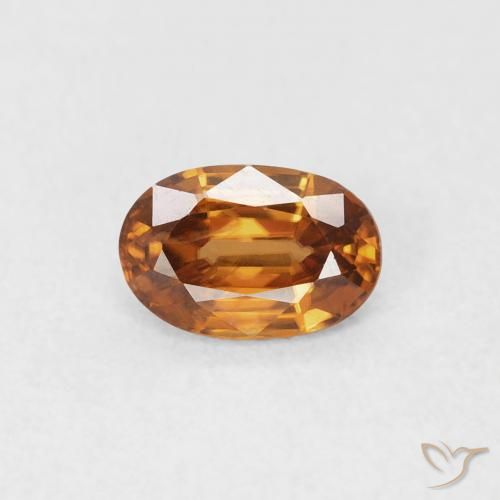 0.67ct 天然 中橙 锆石, 椭圆形, VVS-VS