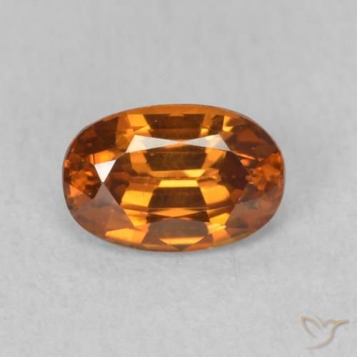 0.73ct 天然 棕橙色 锆石, 椭圆形, VVS-VS