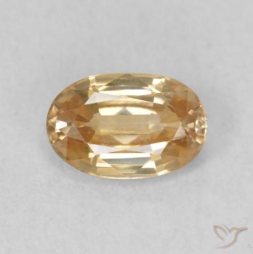 0.70ct 天然 浅桃金色 锆石, 椭圆形, VVS-VS