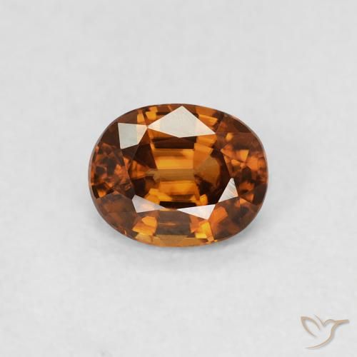 0.62ct 天然 琥珀橙 锆石, 椭圆形, VVS