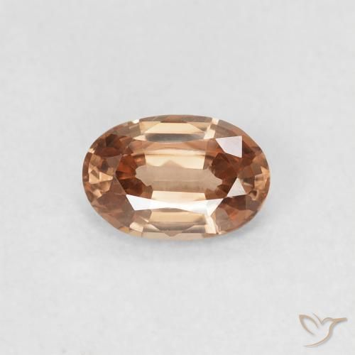 0.62ct 天然 中桃 锆石, 椭圆形, VVS
