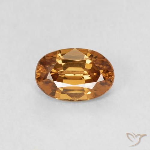 0.73ct 天然 金棕色 锆石, 椭圆形, VVS