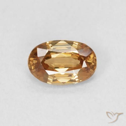 0.71ct 天然 金桃 锆石, 椭圆形, VVS