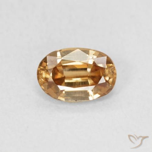 0.70ct 天然 金桃 锆石, 椭圆形, VVS
