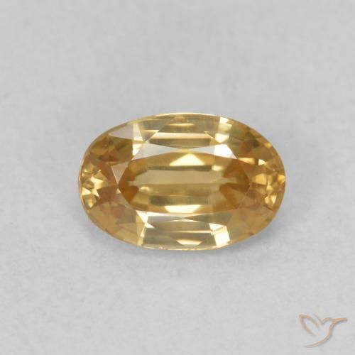0.71ct 天然 黄金色 锆石, 椭圆形, VVS-VS
