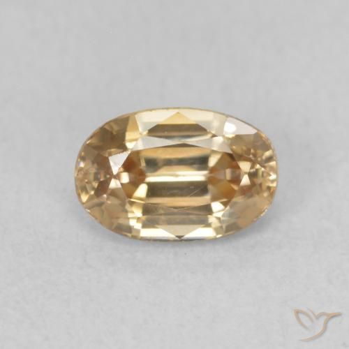 0.85ct 天然 金色 锆石, 椭圆形, VVS-VS