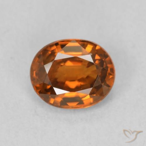 1.03ct 天然 深橙色 锆石, 椭圆形, VVS-VS