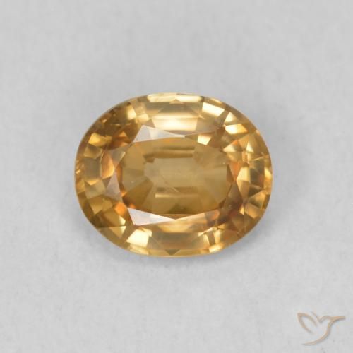 0.82ct 天然 中金 锆石, 椭圆形, VS