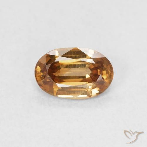 0.66ct 天然 锈橙 锆石, 椭圆形, VVS