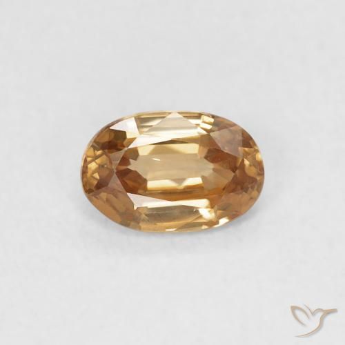 0.66ct 天然 金桃 锆石, 椭圆形, VVS