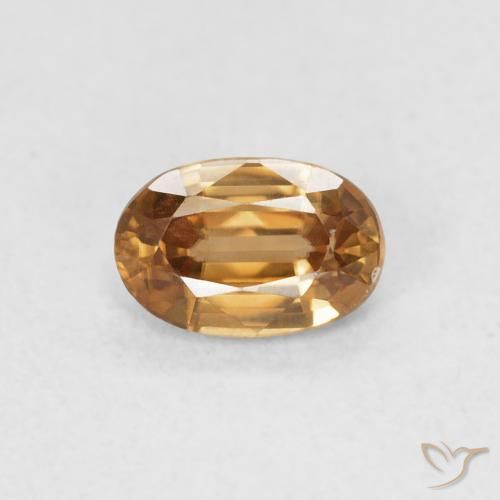 0.74ct 天然 棕橙色 锆石, 椭圆形, VVS-VS