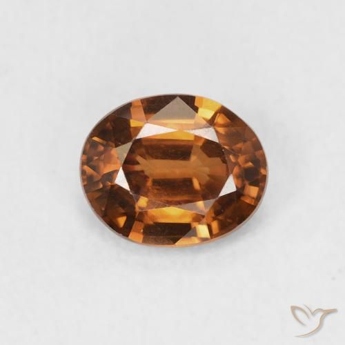 0.90ct 天然 土橙 锆石, 椭圆形, VVS-VS