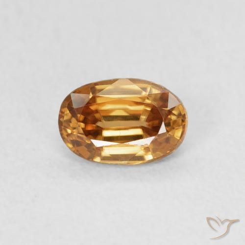 0.69ct 天然 中橙 锆石, 椭圆形, VVS-VS