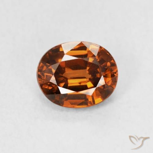1.03ct 天然 深橙色 锆石, 椭圆形, VVS
