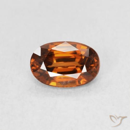 0.78ct 天然 琥珀橙 锆石, 椭圆形, VVS