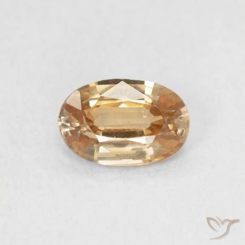 0.66ct 天然 橙金 锆石, 椭圆形, VVS