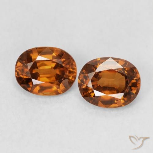 1.18ctw 天然 Medium Dark-Orange 锆石, 椭圆形, VVS