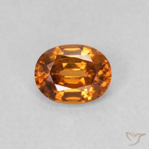 0.61ct 天然 橙棕色 锆石, 椭圆形, VVS